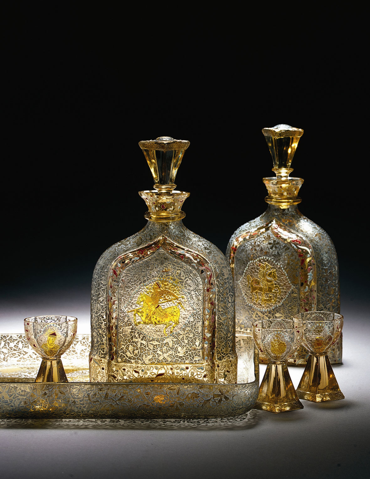 Glass Liquer Service by Galle